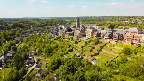 Принти на полотні City of Thuin and it's hanging gardens, Belgium