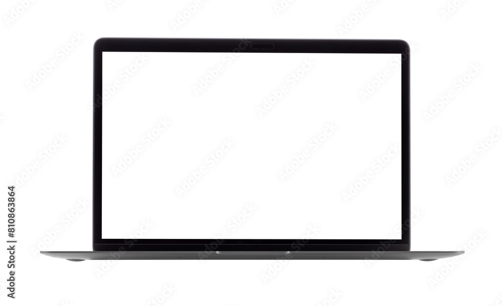 Laptop or notebook with blank screen isolated with clipping path on transparent background. Laptop or notebook with blank screen isolated with clipping path on transparent background.