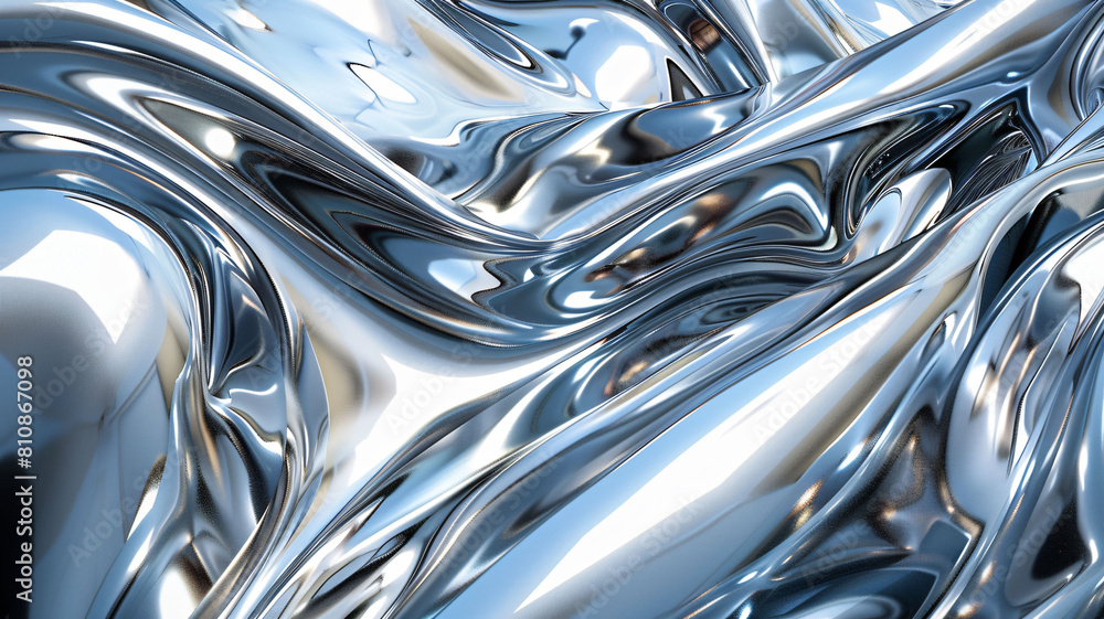 Futuristic chrome 3D shapes in abstract composition, perfect for modern design projects. Futuristic chrome 3D shapes in abstract composition, perfect for modern design projects.