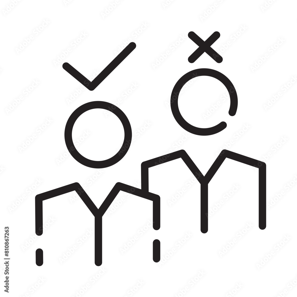 Employee Job Selection Line Icon Employee Job Selection Line Icon