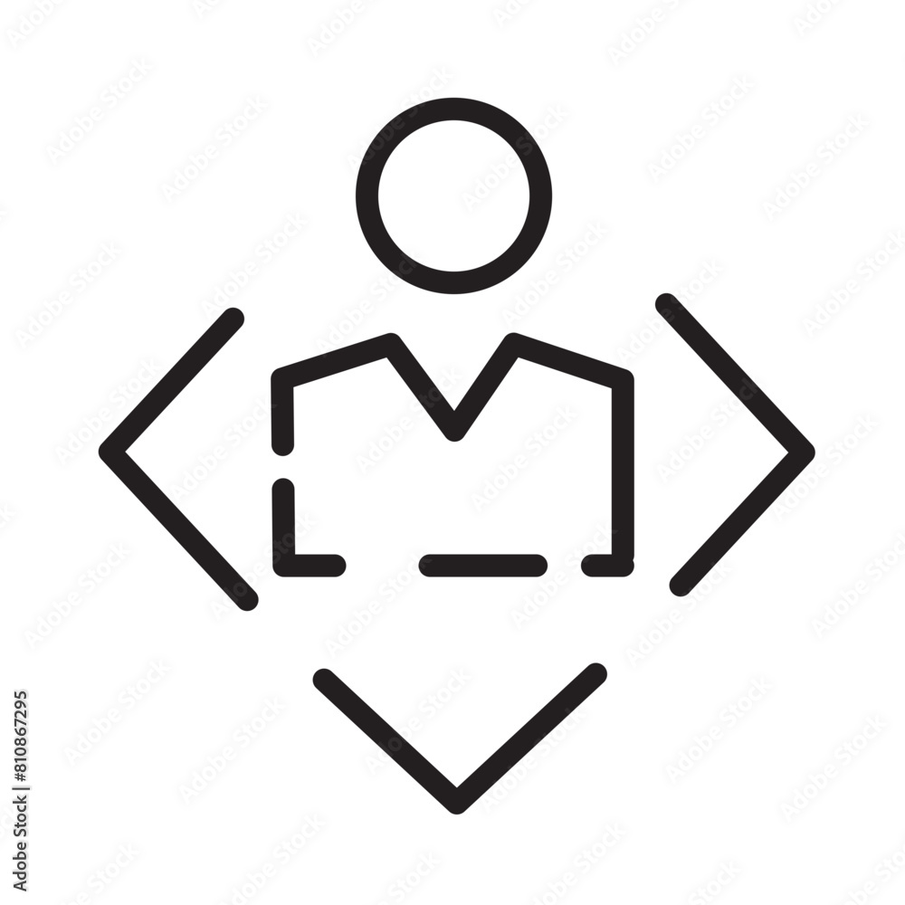 Employee Job Opportunity Line Icon Employee Job Opportunity Line Icon