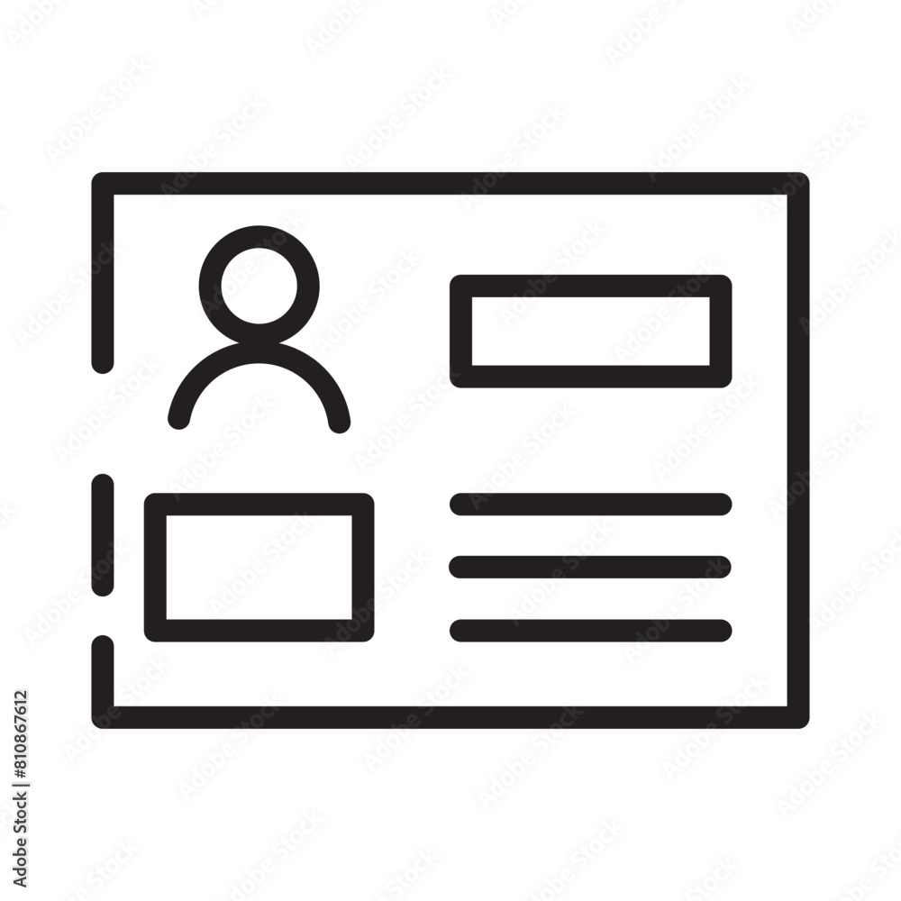 Resume Work Job Line Icon Resume Work Job Line Icon