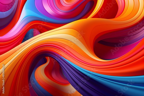 3d illustration of a  colorful  abstract gradient background with lines. PRint from the waves. Modern graphic texture. Geometric pattern    generated by AI  3D illustration