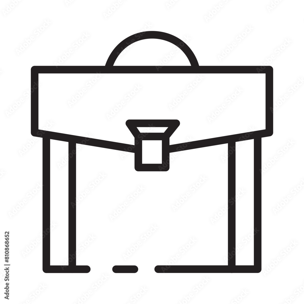 Briefcase Job Bag Line Icon Briefcase Job Bag Line Icon
