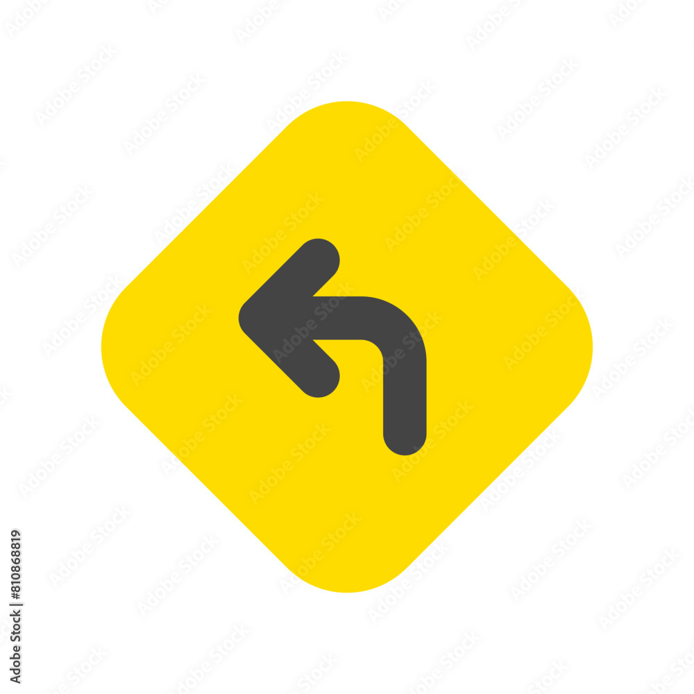 Editable turn left vector icon. Map, location, navigation. Part of a big icon set family. Perfect for web and app interfaces, presentations, infographics, etc Editable turn left vector icon. Map, location, navigation. Part of a big icon set family. Perfect for web and app interfaces, presentations, infographics, etc