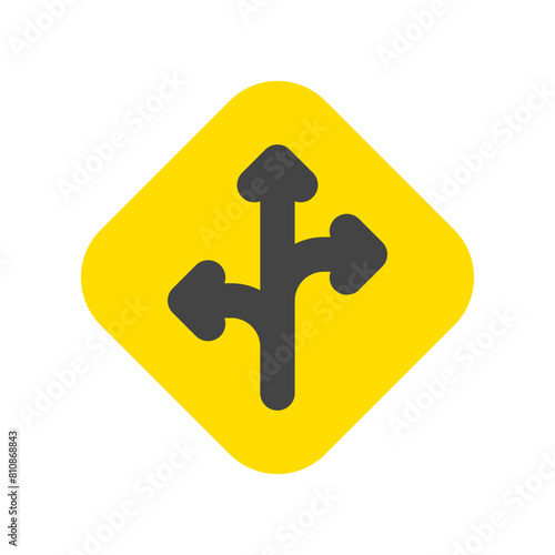 Editable traffic sign arrow vector icon. Map, location, navigation. Part of a big icon set family. Perfect for web and app interfaces, presentations, infographics, etc