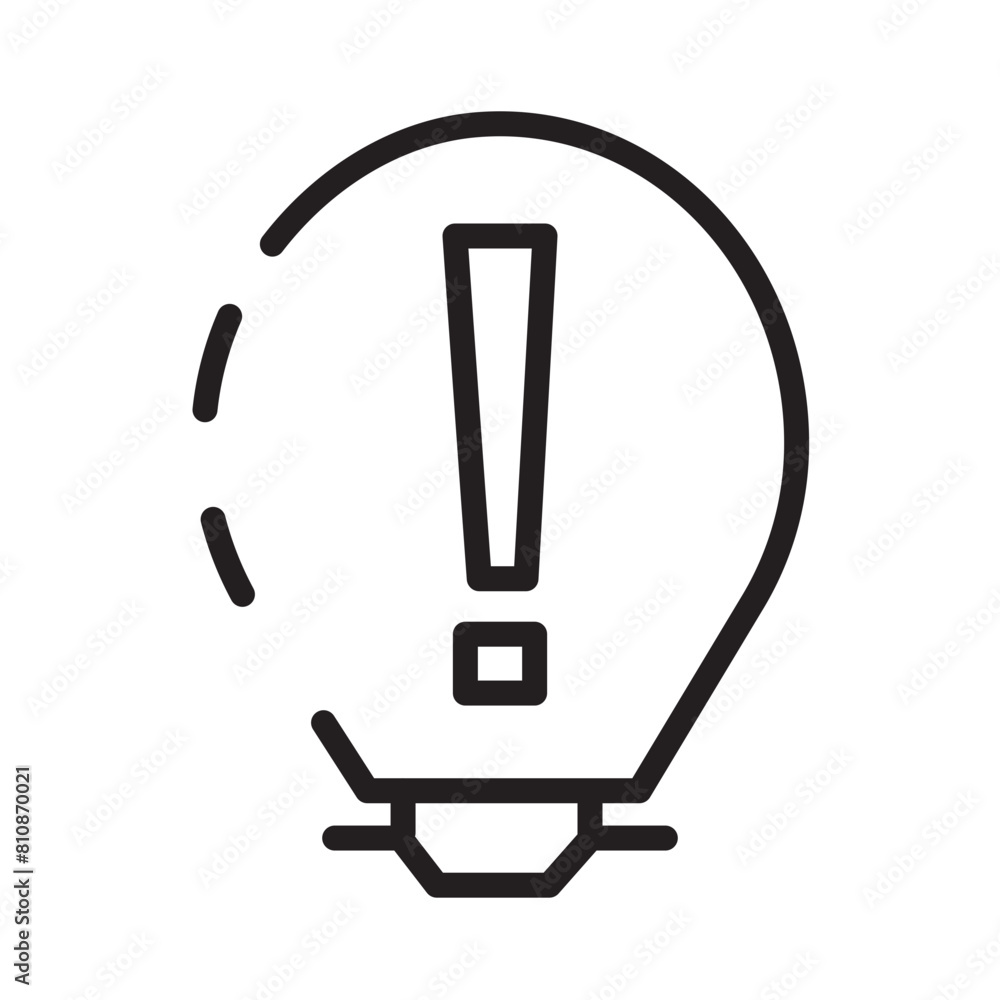 Good Idea Light Line Icon Good Idea Light Line Icon