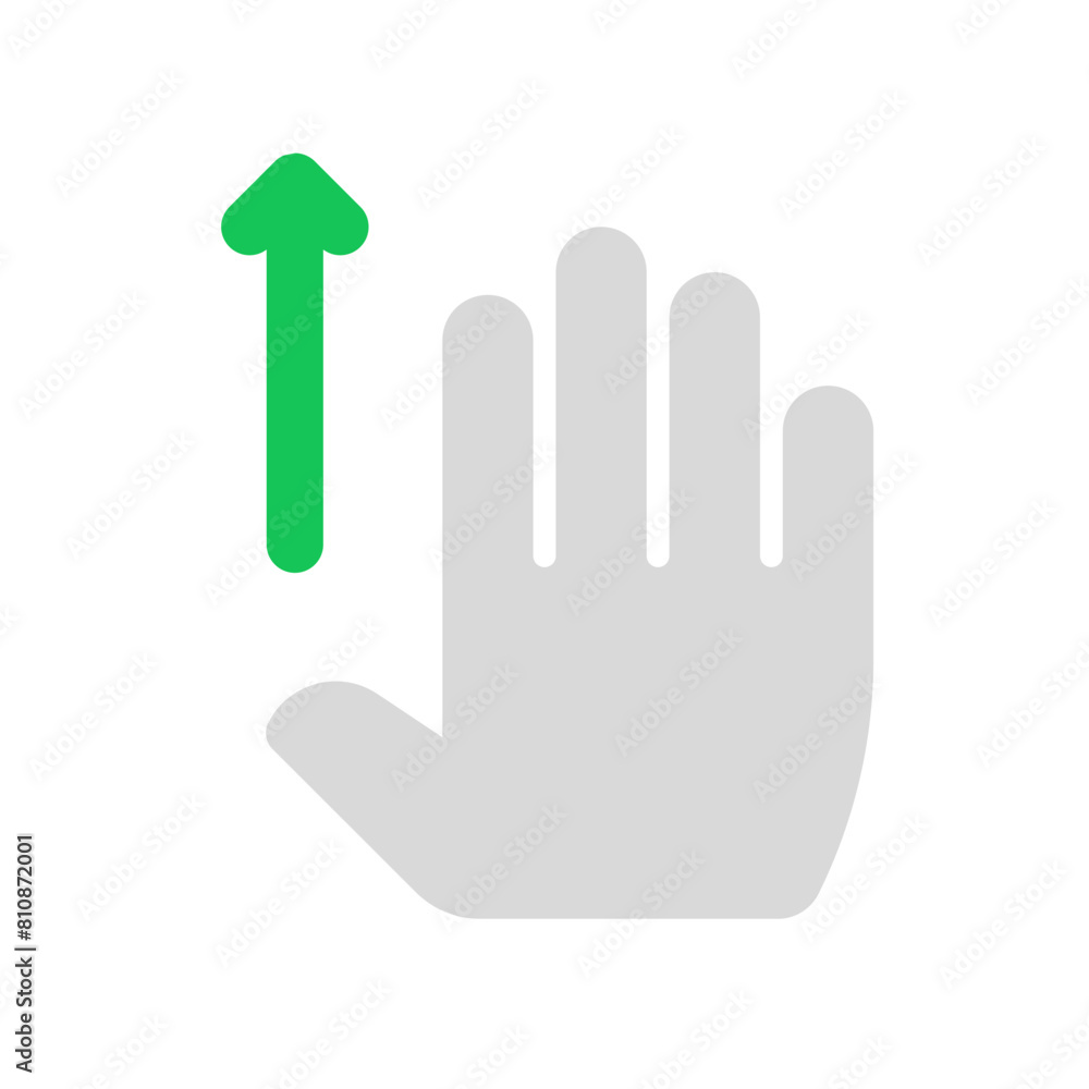 Fototapeta premium Editable four fingers swipe up vector icon. Part of a big icon set family. Perfect for web and app interfaces, presentations, infographics, etc