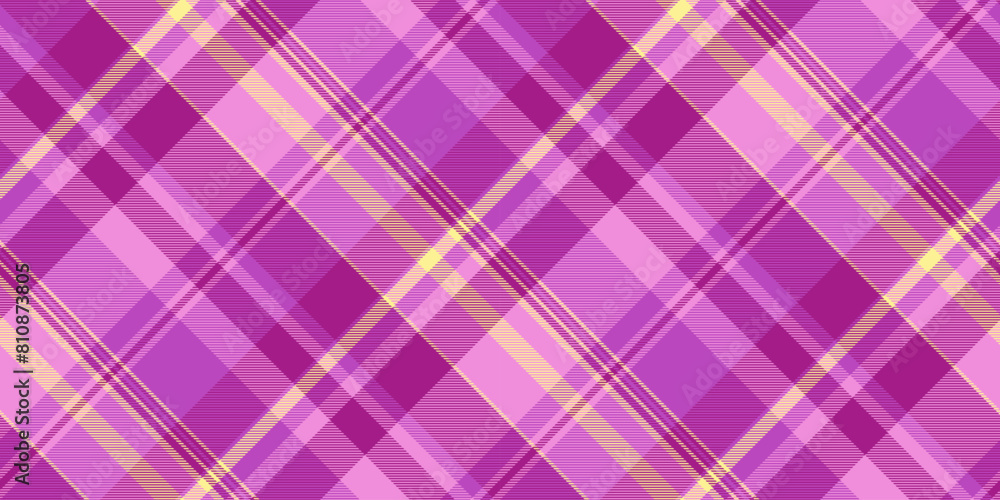Figure background texture vector, warm plaid pattern seamless. Lumberjack tartan fabric check textile in pink and purple colors. Figure background texture vector, warm plaid pattern seamless. Lumberjack tartan fabric check textile in pink and purple colors.