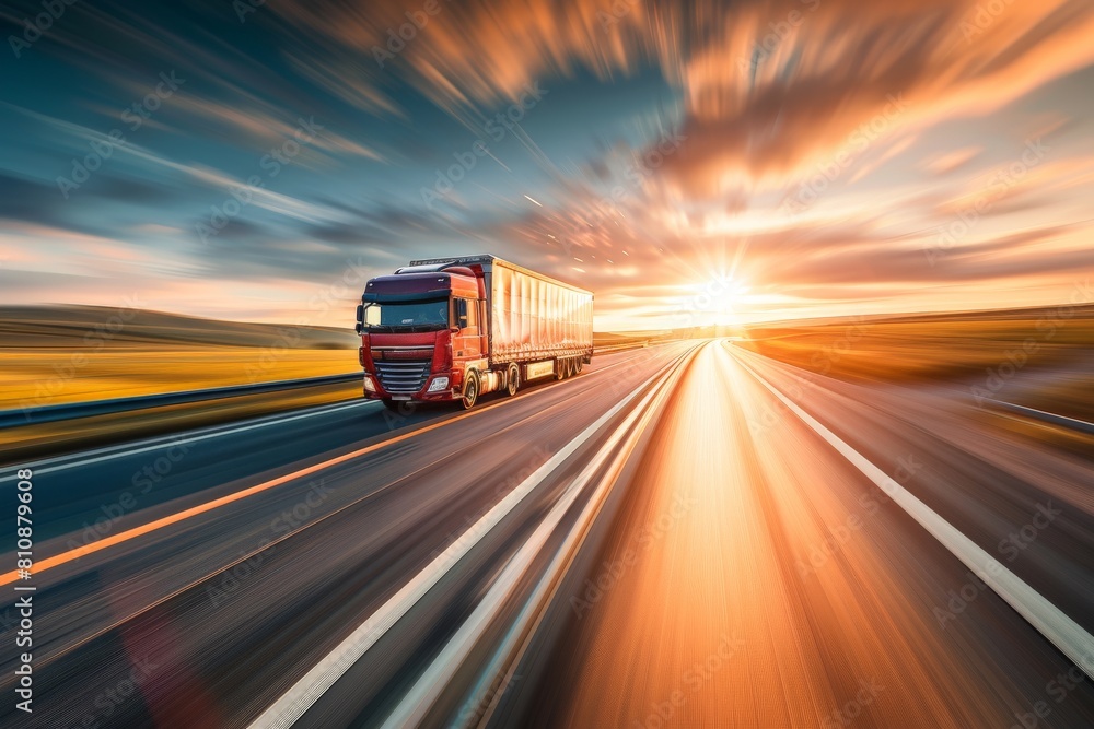 Logistics: Cargo lorry speeding Logistics: Cargo lorry speeding