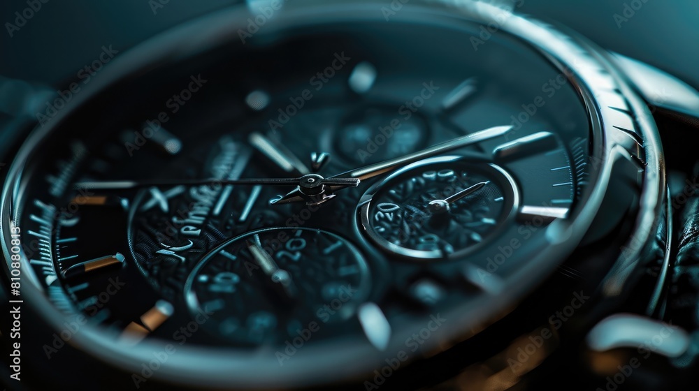 Close-up of a wristwatch face representing time management in the workplace