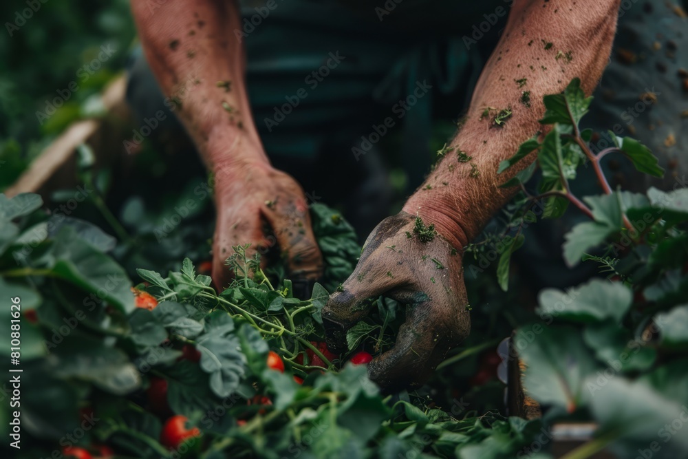 farmer hand's harvesting fresh harvest on a farm farmer hand's harvesting fresh harvest on a farm