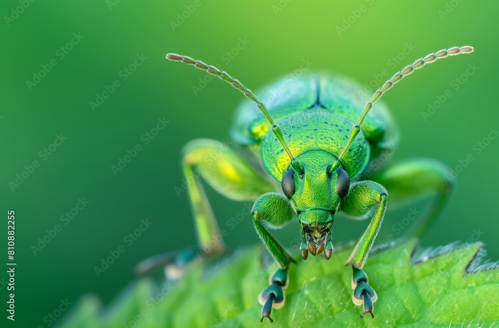 Green beetle on leaf Green beetle on leaf