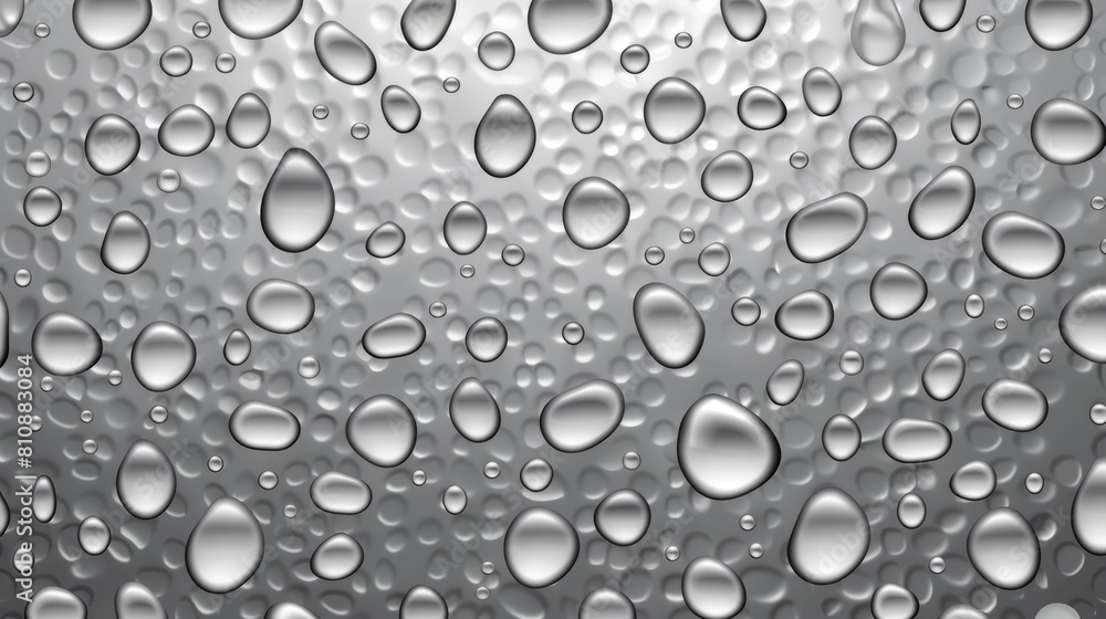 An abstract condensation wet texture on a grey metallic surface. Sporadic pure aqua blob patterns on an abstract condensation wet texture. An abstract condensation wet texture on a grey metallic surface. Sporadic pure aqua blob patterns on an abstract condensation wet texture.