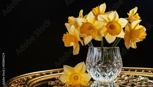 daffodils in vase, 