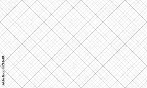 Grey rhombus diagonal seamless pattern. Grid graph line texture. Vector Repeating Texture.