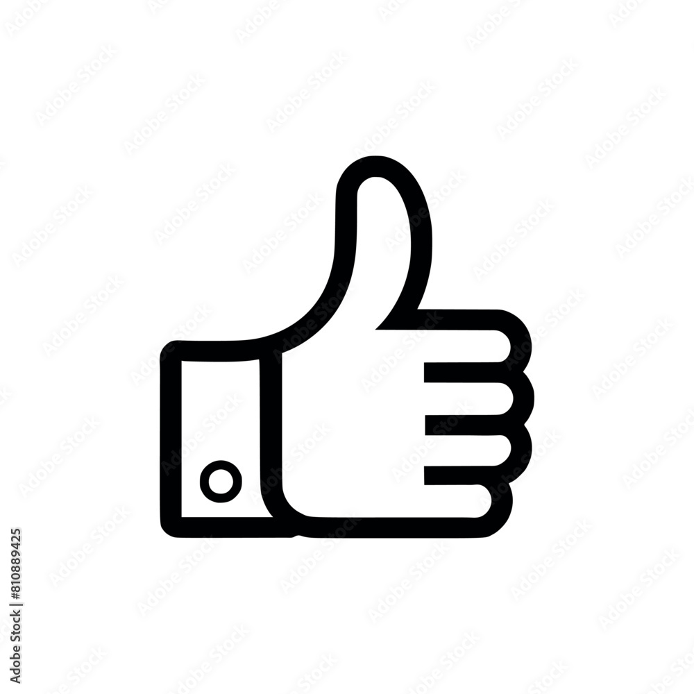 Thumbs up icon. Black Thumb up icon on white background. Vector illustration Thumbs up icon. Black Thumb up icon on white background. Vector illustration
