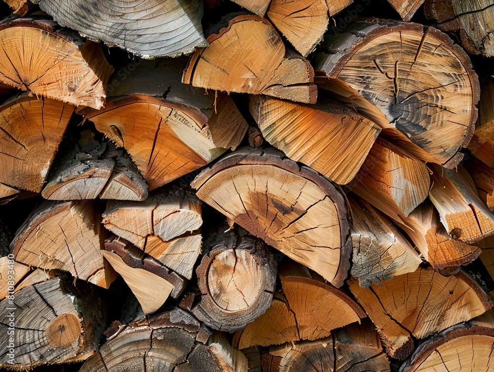 A pile of wood is stacked up in a row. A pile of wood is stacked up in a row.