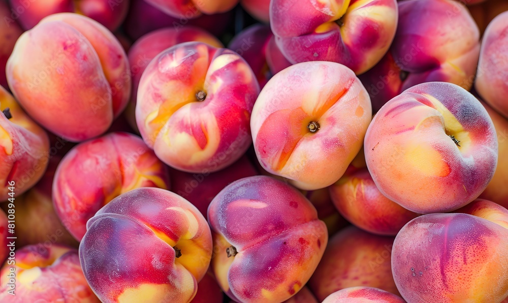 Background with juicy pink peaches, Generative AI Background with juicy pink peaches, Generative AI