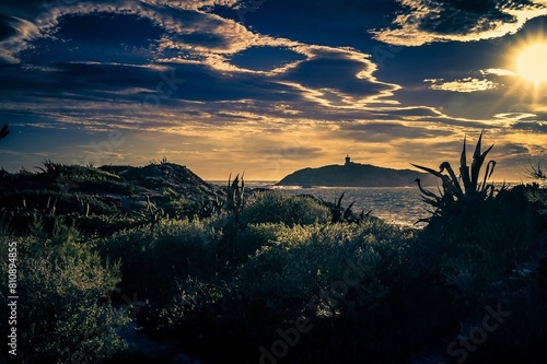 Sunset over the island of Embiez and Rouveau
 photo