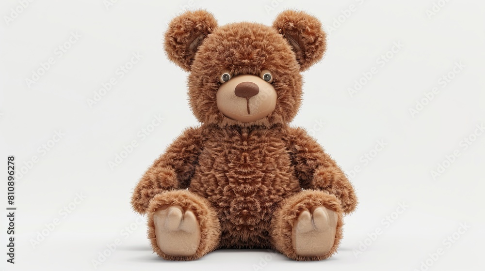 Teddy bear isolated on white background—3D rendering illustration. Teddy bear isolated on white background—3D rendering illustration.