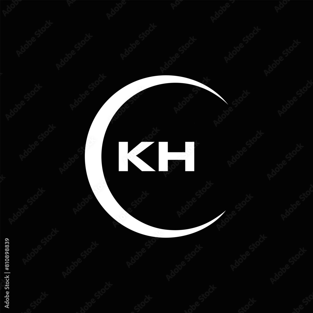 KH logo. K H design. White KH letter. KH, K H letter logo design. Initial letter KH linked circle uppercase monogram logo. KH logo. K H design. White KH letter. KH, K H letter logo design. Initial letter KH linked circle uppercase monogram logo.