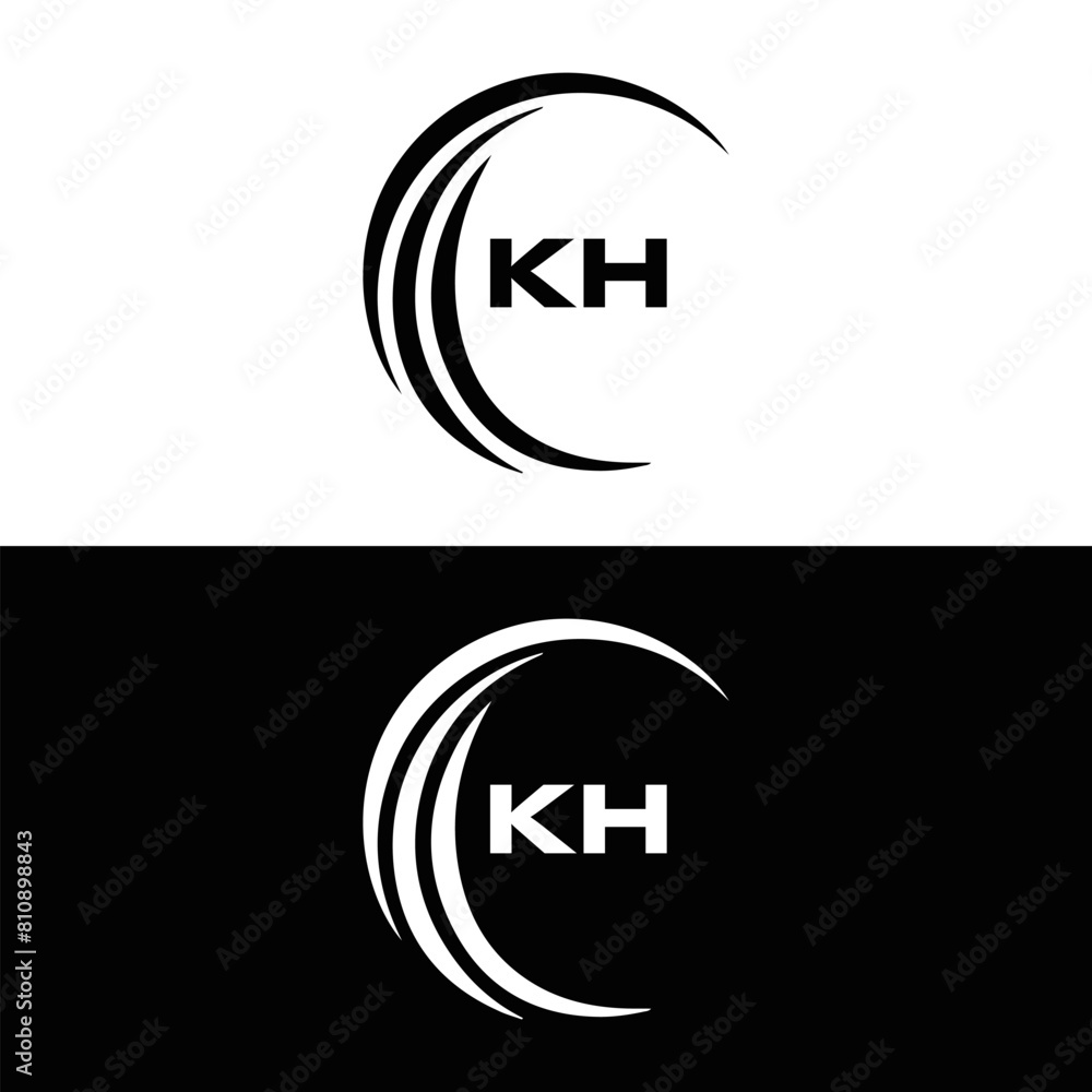 KH logo. K H design. White KH letter. KH, K H letter logo design. Initial letter KH linked circle uppercase monogram logo. KH logo. K H design. White KH letter. KH, K H letter logo design. Initial letter KH linked circle uppercase monogram logo.