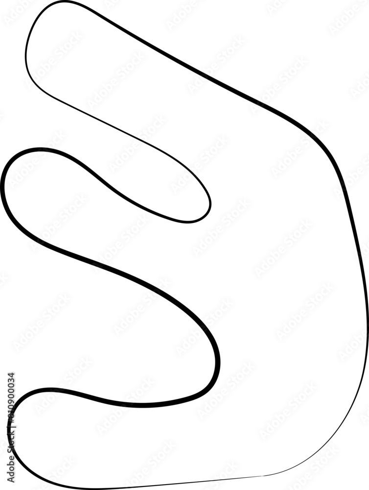 Obraz premium ink outline abstract