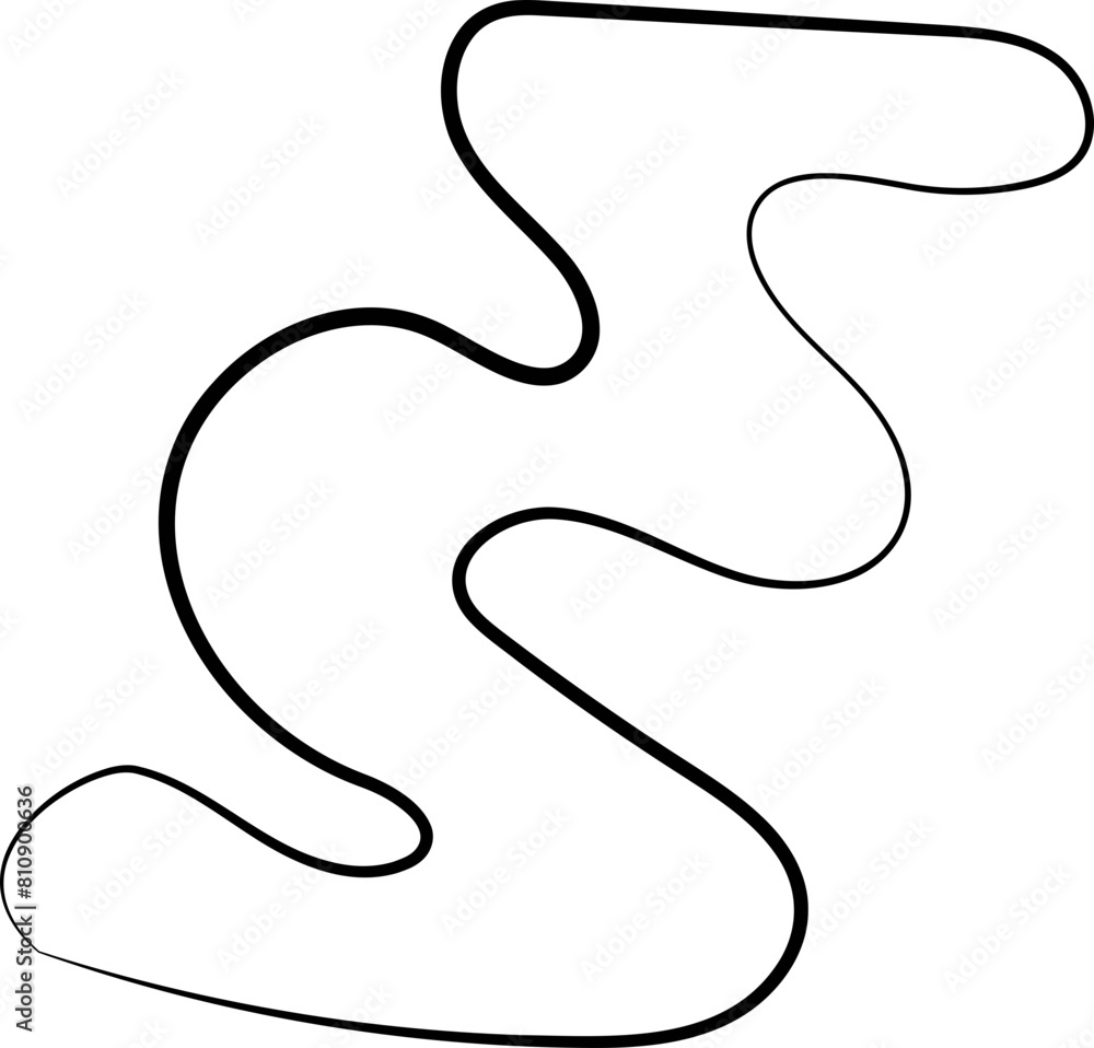 Naklejka premium ink outline abstract