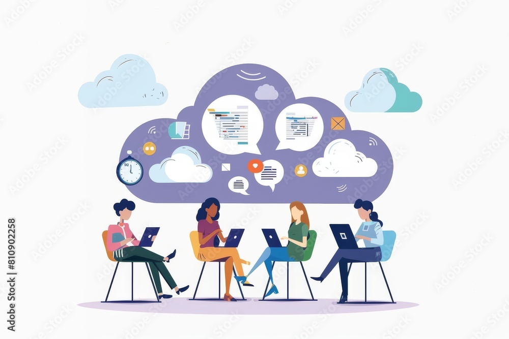 Power and modernity in cloud teamwork areed by cognitive desktop Innovation, leading to network collaboration and digital productivity hosted in the cloud