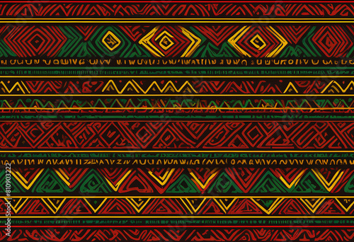 African clash ethnic tribal seamless pattern background 