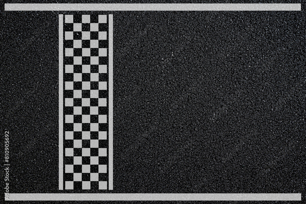 Fotobehang Formule 1 Start line. asphalt road racing texture background. top view #810905692