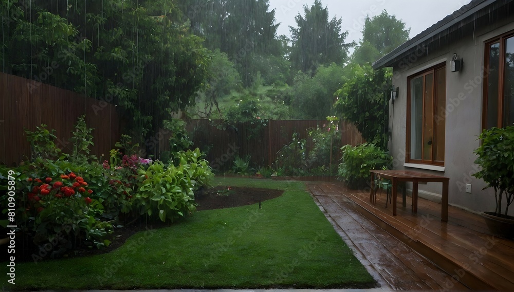 Home, garden, rain Home, garden, rain