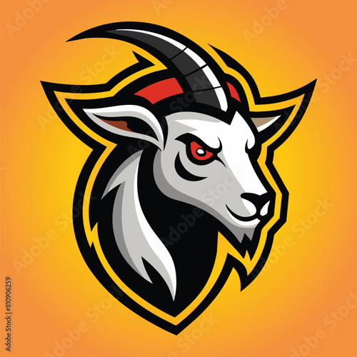 Goat mascot logo design goat vector illustration