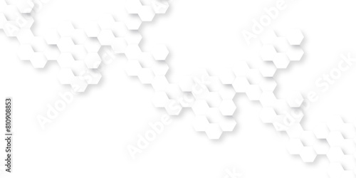 Abstract pattern with hexagonal white and gray line paper background. Abstract technology background vector EPS, Abstract white hexagon background. Hexagon paper texture and futuristic business.