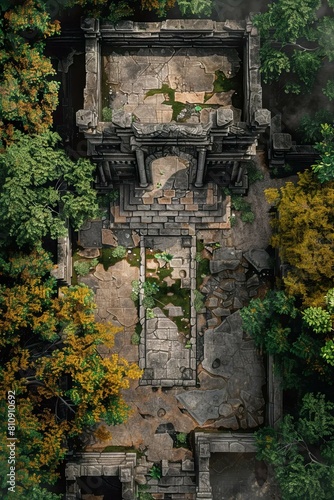 DnD Battlemap ancient, tomb, hidden, mystery, discovery © Fox