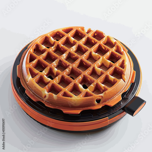 Waffle on a white background. 3d rendering. Computer digital drawing (3)