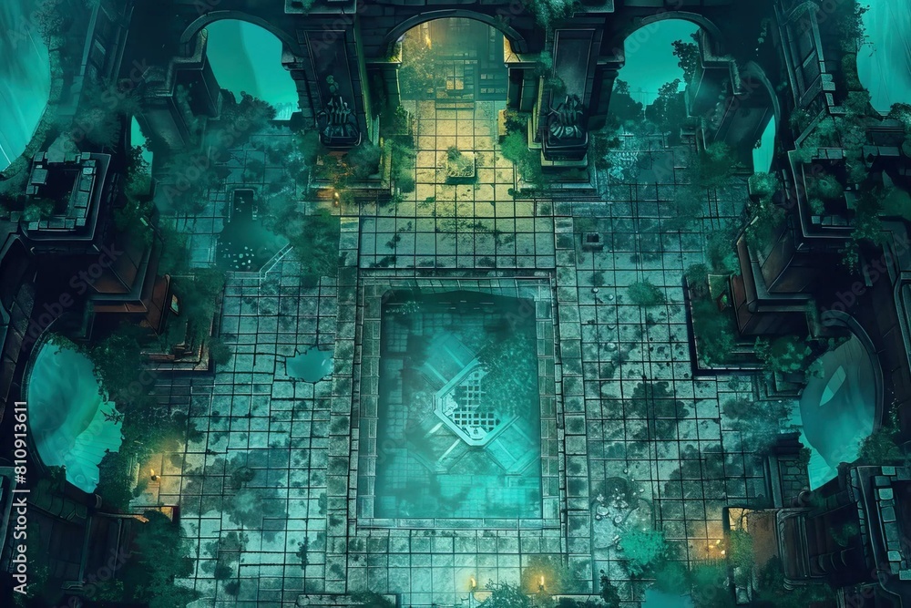 DnD Battlemap crypt, darkness, mystery, surrounding, enigma, secrets DnD Battlemap crypt, darkness, mystery, surrounding, enigma, secrets