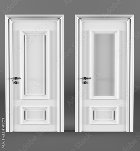 door with white background