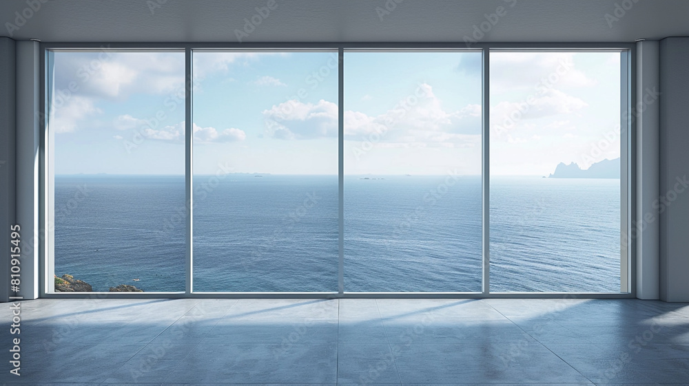 living room with large window overlooking the sea living room with large window overlooking the sea