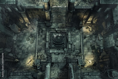DnD Battlemap necromancer, crypt, battlemap, spooky, mysterious, layout
