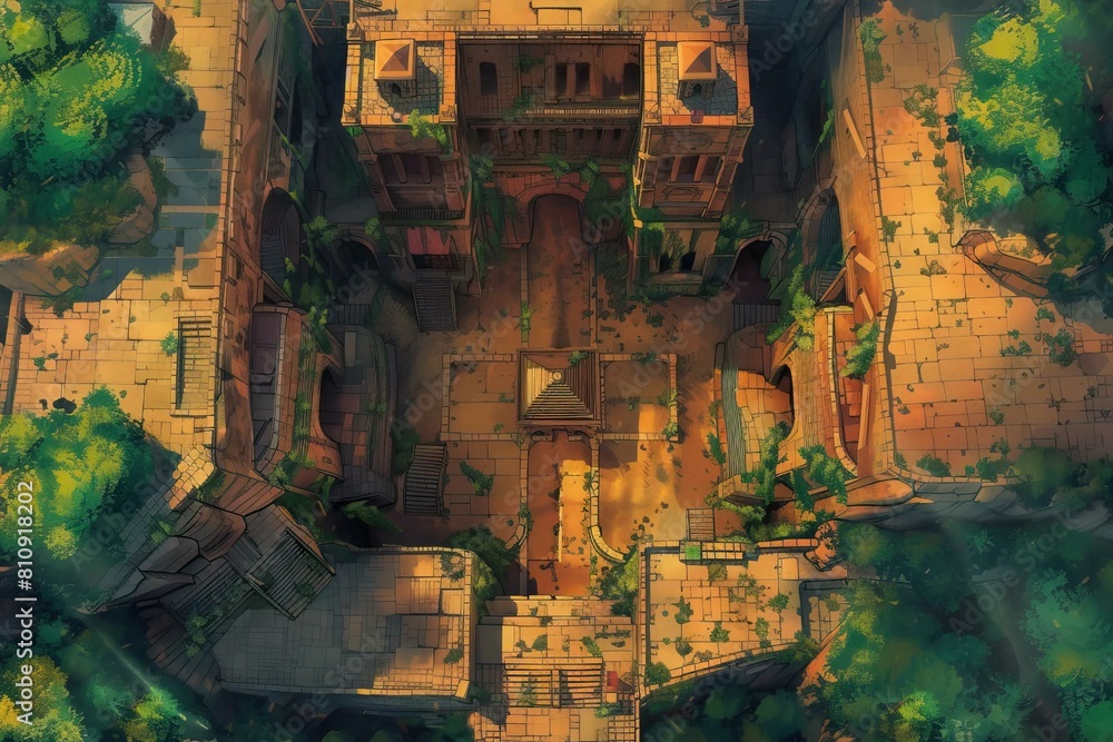 DnD Battlemap fantasy, role-playing, adventure, map, underground, city ...