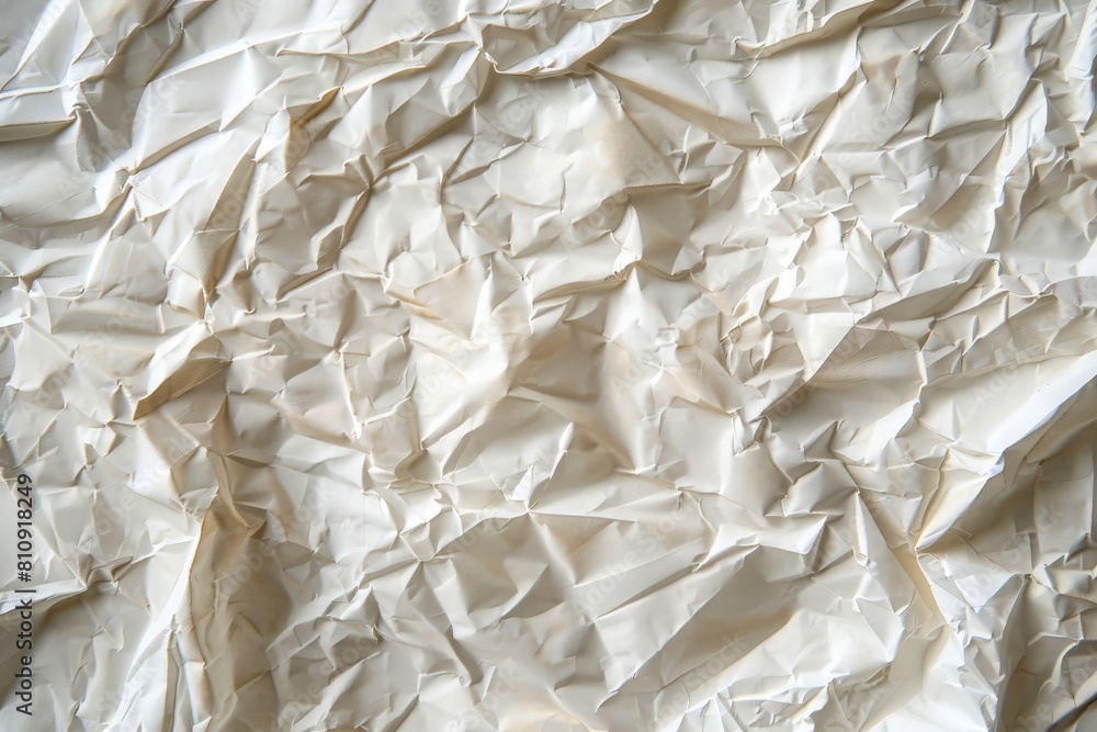 Obraz premium Abstract aged background - crumpled white paper texture, highly detailed . Beautiful simple AI generated image in 4K, unique.