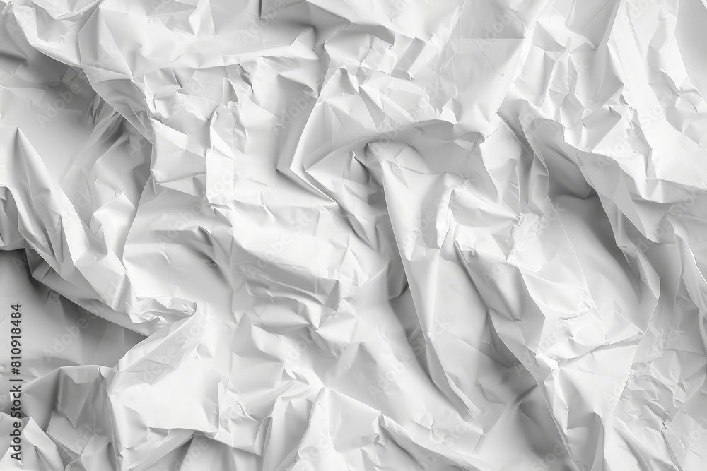 Crumpled white paper texture abstract - Ai Generated. Beautiful simple AI generated image in 4K, unique.
