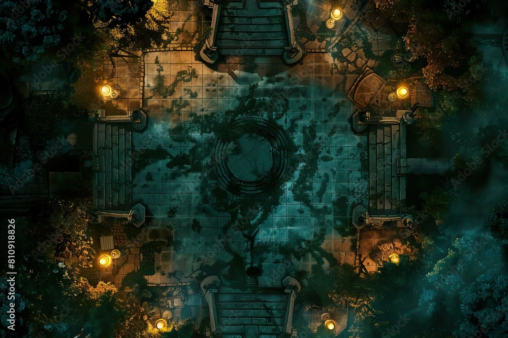 DnD Battlemap wraith, crypt, battlemap, atmospheric, mysterious, setting DnD Battlemap wraith, crypt, battlemap, atmospheric, mysterious, setting