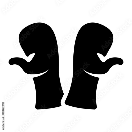 oven glove glyph icon