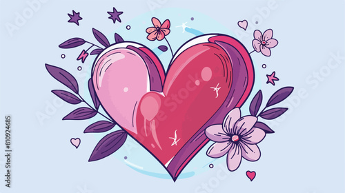 Heart cartoon design Happy valentines day love passio photo