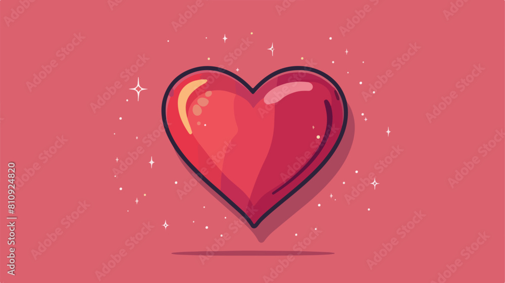 heart flat style icon design of love passion and roma