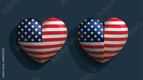heart usa and Labor day icon. Patriotism Party festiv photo