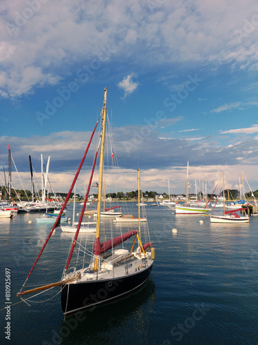 Boats in the harbor of La Trinité sur Mer in Brittany, Morbihan, France